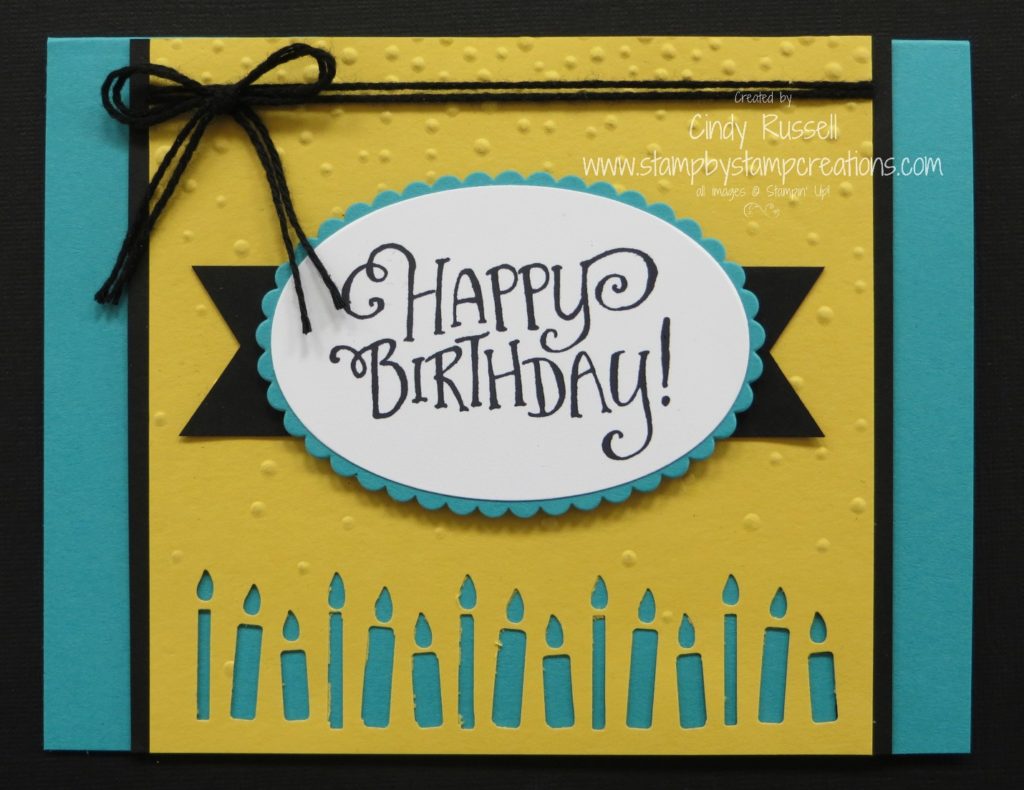 Candle Border Punch Birthday Card - Stamp By Stamp Creations