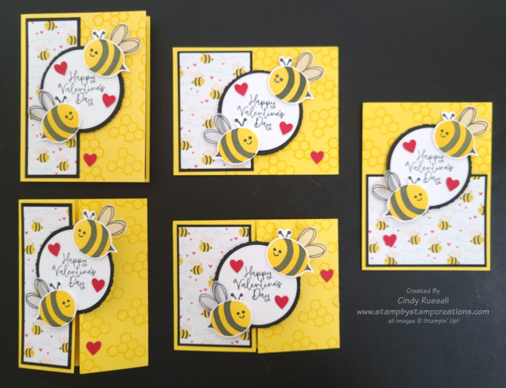 Bee My Valentine 5 Cards